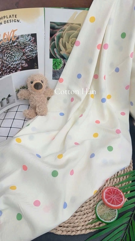 Vải Cotton hàn- Chất vải mềm, mát - Khổ 1.6m, cuộn 150m